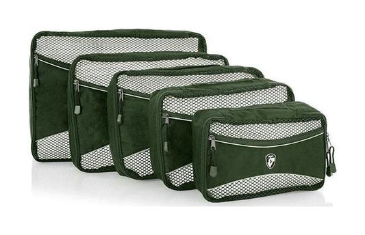 Cestovní organizéry Heys Eco Packing Cube 5pc Set II Green